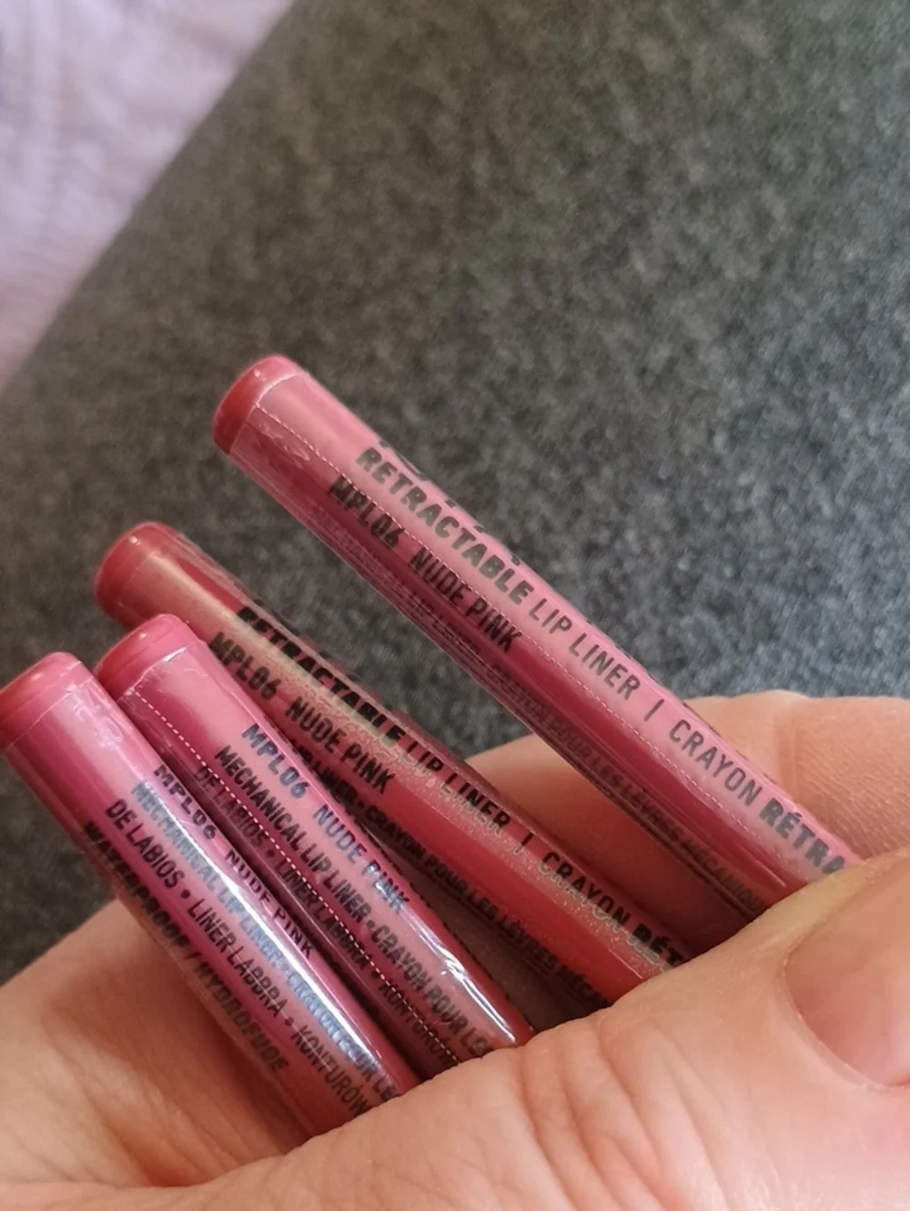 4 x NYX Mechanical Lip Liner Pencil, Nude Pink